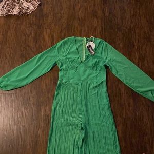 Boohoo Tall green jumpsuit